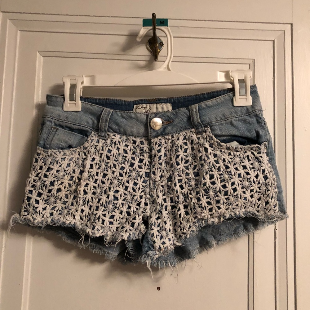 Denim shorts